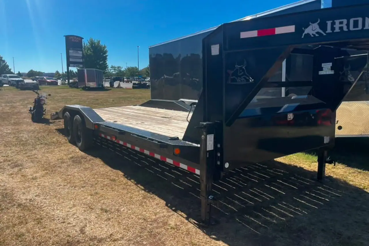 2022 Iron Bull Gooseneck Flatbed 20+4' long on the lot at Signature Auto Sales.