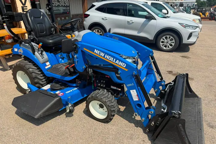 2023 New Holland Workmaster 25S Loader & Deck Mower on the lot at Signature Auto Sales.